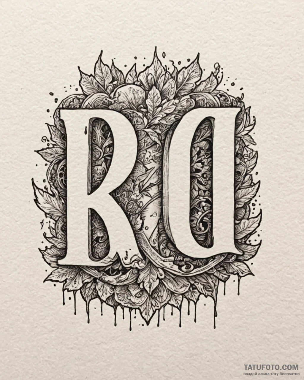 Tattoo sketch a single word split in half, on... - эскиз тату (№1752868969_0, 18.07.2025 20:02) — Tatufoto.com