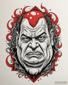 Graphic novel style portrait of baron harkonn... - эскиз тату (№1752869907_0, 18.07.2025 20:18) — Tatufoto.com
