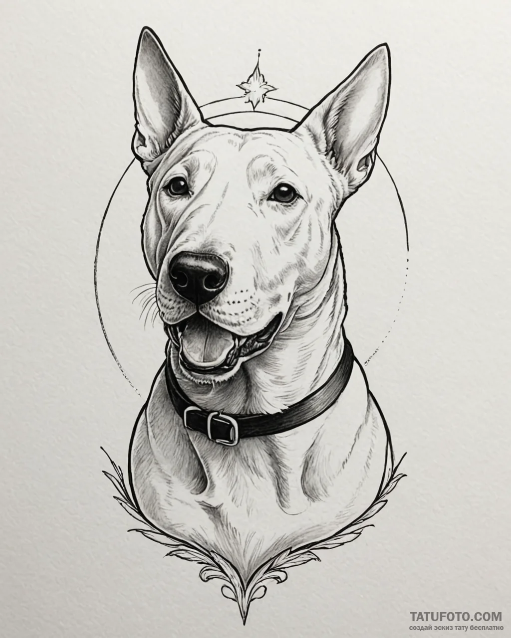 Bull terrier, concept art for tattoo, black a... - эскиз тату (№1752870162_0, 18.07.2025 20:22) — Tatufoto.com