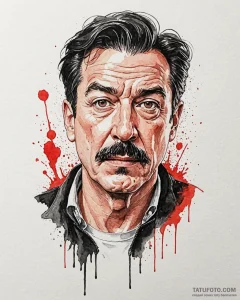 A sketch of roy kent from ted lasso, looking... - эскиз тату (№1752871350_0, 18.07.2025 20:42) — Tatufoto.com