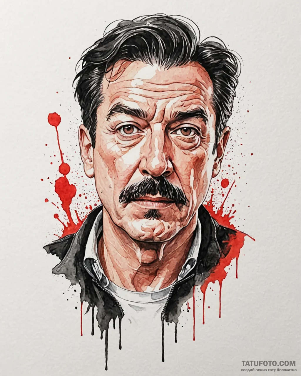 A sketch of roy kent from ted lasso, looking... - эскиз тату (№1752871350_0, 18.07.2025 20:42) — Tatufoto.com