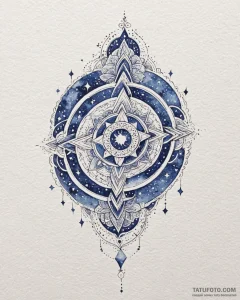 Tattoo design: a watercolor lunitsa in shades... - эскиз тату (№1752871689_0, 18.07.2025 20:48) — Tatufoto.com