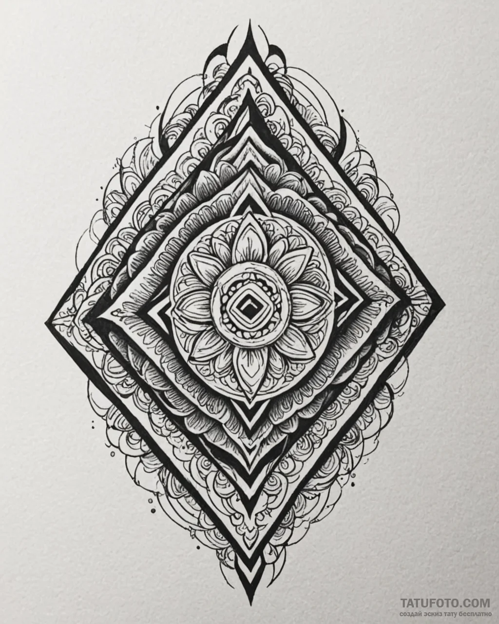 Polynesia (pattern), ink illustration for tat... - эскиз тату (№1752872799_0, 18.07.2025 21:06) — Tatufoto.com