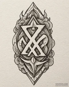 Tattoo design a rough, unpolished stone with... - эскиз тату (№1752873559_0, 18.07.2025 21:19) — Tatufoto.com