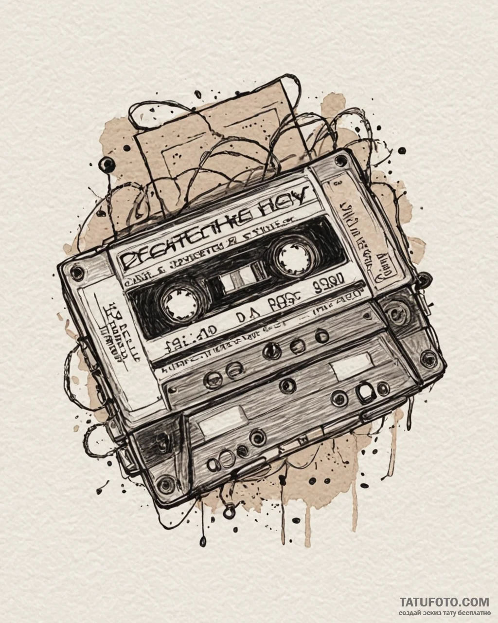 A minimalist tattoo of a huey lewis and the n… — эскиз тату (№1752873894_0, 18.07.2025 21:24) — Tatufoto.com