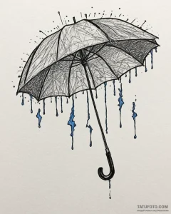 A sketch of number five from the umbrella aca... - эскиз тату (№1752875224_0, 18.07.2025 21:47) — Tatufoto.com