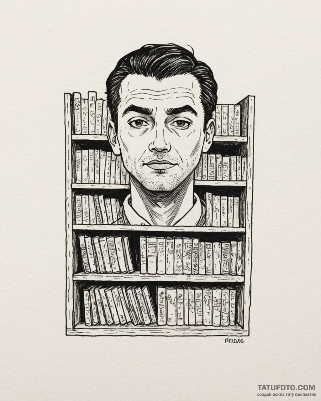 A graphic novel portrait of the main characte... - эскиз тату (№1752875475_0, 18.07.2025 21:51) — Tatufoto.com