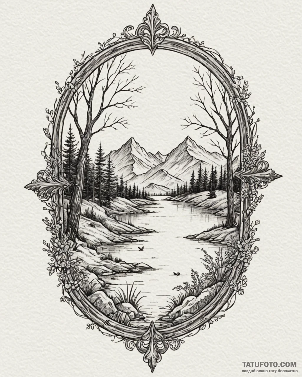 Tattoo sketch a small, stylized window lookin… — эскиз тату (№1752875643_0, 18.07.2025 21:54) — Tatufoto.com