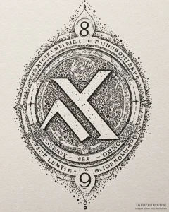 A dotwork design of the platform 9 3/4 sign.,... - эскиз тату (№1752876310_0, 18.07.2025 22:05) — Tatufoto.com