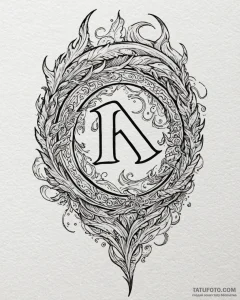 81. tattoo sketch: the rune "krada," appearin... - эскиз тату (№1752876478_0, 18.07.2025 22:07) — Tatufoto.com