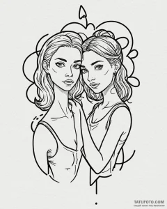 A sketch of the main characters from sex educ... - эскиз тату (№1752876894_0, 18.07.2025 22:14) — Tatufoto.com