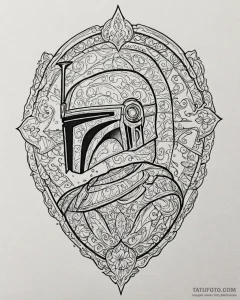 A "flash sheet" of mandalorian helmets: boba... - эскиз тату (№1752877896_0, 18.07.2025 22:31) — Tatufoto.com
