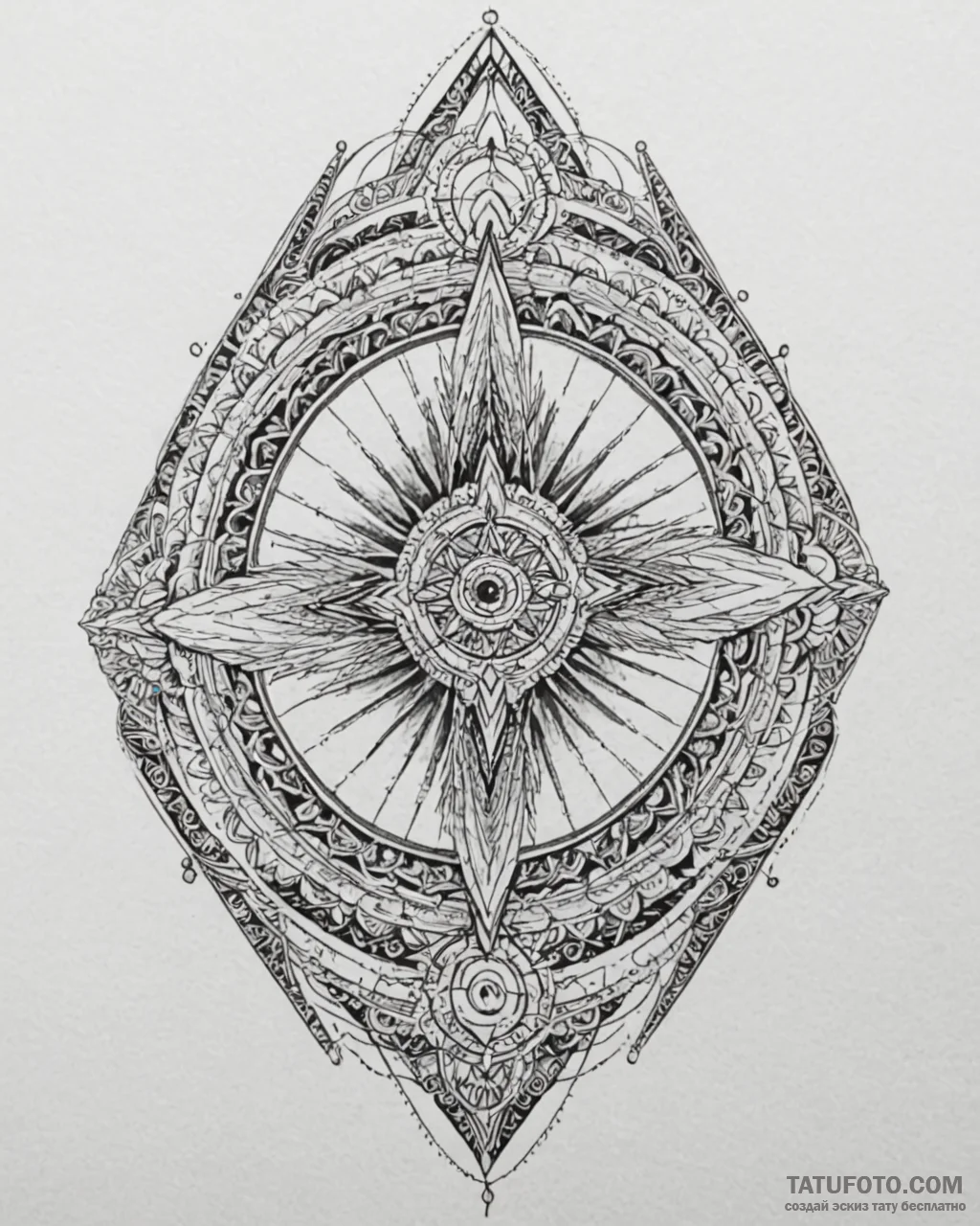 A sketch of the razor crest ship before it wa... - эскиз тату (№1752878062_0, 18.07.2025 22:34) — Tatufoto.com