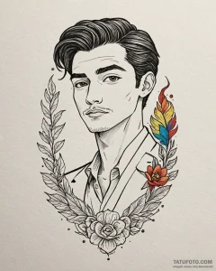 A neo-traditional portrait of the main charac... - эскиз тату (№1752878398_0, 18.07.2025 22:39) — Tatufoto.com