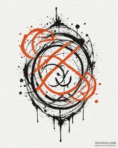 A watercolor sketch of an orange, a symbol of... - эскиз тату (№1752879820_0, 18.07.2025 23:03) — Tatufoto.com