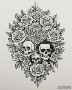A linework tattoo of the "bohemian rhapsody"... - эскиз тату (№1752880913_0, 18.07.2025 23:21) — Tatufoto.com