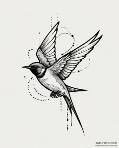 Swallow, tattoo drawing outline, blackwork ta... - эскиз тату (№1752881584_0, 18.07.2025 23:33) — Tatufoto.com