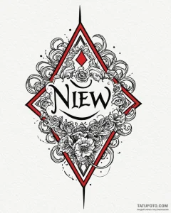 Tattoo sketch 'new game+' in a classic retro... - эскиз тату (№1752882585_0, 18.07.2025 23:49) — Tatufoto.com