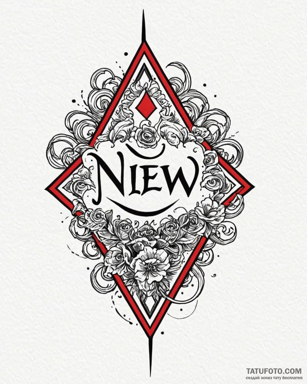 Tattoo sketch 'new game+' in a classic retro... - эскиз тату (№1752882585_0, 18.07.2025 23:49) — Tatufoto.com