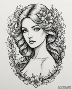 Aphrodite, tattoo flash sheet design, black a... - эскиз тату (№1752883088_0, 18.07.2025 23:58) — Tatufoto.com