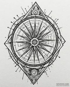 Tattoo design an abstract radar sweep pattern... - эскиз тату (№1752883172_0, 18.07.2025 23:59) — Tatufoto.com