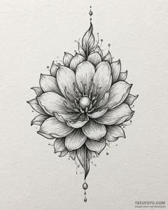 Pearl, artistic tattoo sketch, black and grey... - эскиз тату (№1752883423_0, 19.07.2025 00:03) — Tatufoto.com