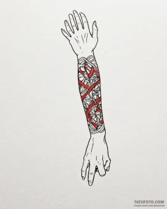 Tattoo design a wrist with abstract lines for... - эскиз тату (№1752884180_0, 19.07.2025 00:16) — Tatufoto.com