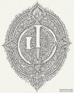 Linework design of the "this is the way" mant... - эскиз тату (№1752884600_0, 19.07.2025 00:23) — Tatufoto.com