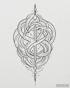 Tattoo sketch a glowing data stream forming a... - эскиз тату (№1752884684_0, 19.07.2025 00:24) — Tatufoto.com