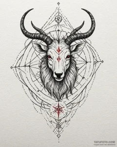 Tattoo design a zodiac animal with a single,... - эскиз тату (№1752885020_0, 19.07.2025 00:30) — Tatufoto.com