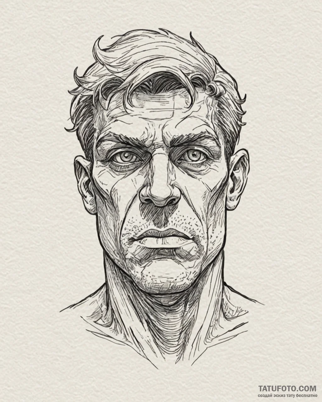 A graphic novel panel of the cyclops from the... - эскиз тату (№1752886111_0, 19.07.2025 00:48) — Tatufoto.com