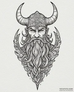 Tattoo design a stylized viking symbol for fa... - эскиз тату (№1752886364_0, 19.07.2025 00:52) — Tatufoto.com