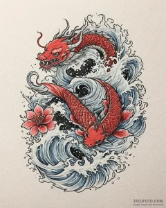 Tattoo sketch a watercolor blend of colors re... - эскиз тату (№1752886530_0, 19.07.2025 00:55) — Tatufoto.com