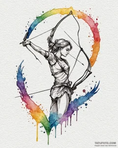Tattoo sketch a sagittarius archer, drawing a... - эскиз тату (№1752886697_0, 19.07.2025 00:58) — Tatufoto.com