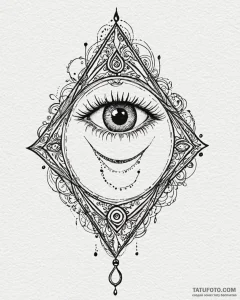 Tattoo sketch a protective eye symbol (e.g.,... - эскиз тату (№1752887362_0, 19.07.2025 01:09) — Tatufoto.com