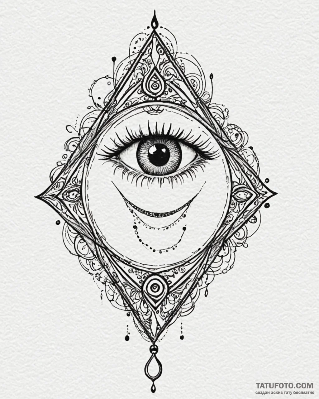 Tattoo sketch a protective eye symbol (e.g.,… — эскиз тату (№1752887362_0, 19.07.2025 01:09) — Tatufoto.com