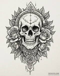 A linework tattoo of the cult symbol from her... - эскиз тату (№1752888607_0, 19.07.2025 01:30) — Tatufoto.com