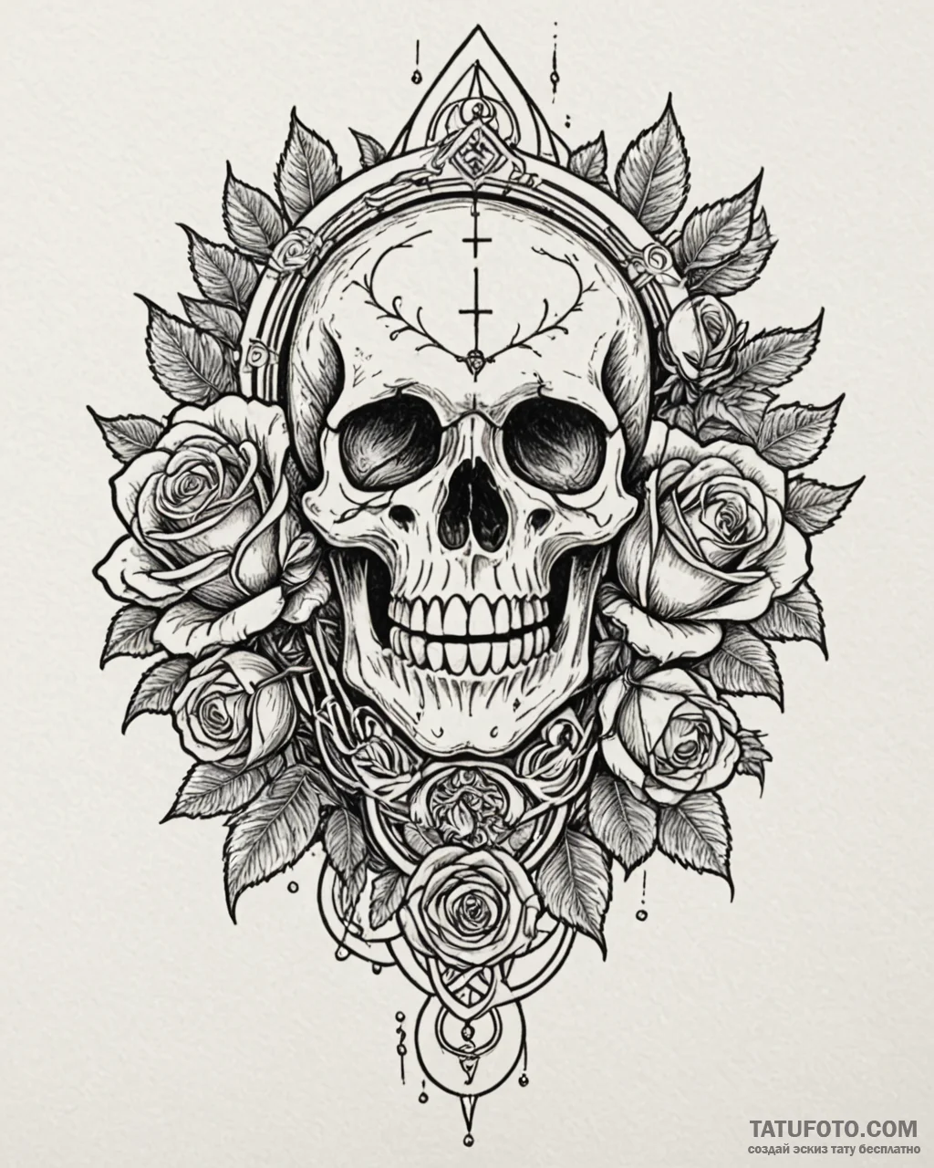 A linework tattoo of the cult symbol from her... - эскиз тату (№1752888607_0, 19.07.2025 01:30) — Tatufoto.com