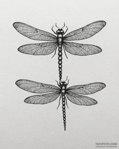 Tattoo design a delicate dragonfly, with intr... - эскиз тату (№1752888774_0, 19.07.2025 01:32) — Tatufoto.com