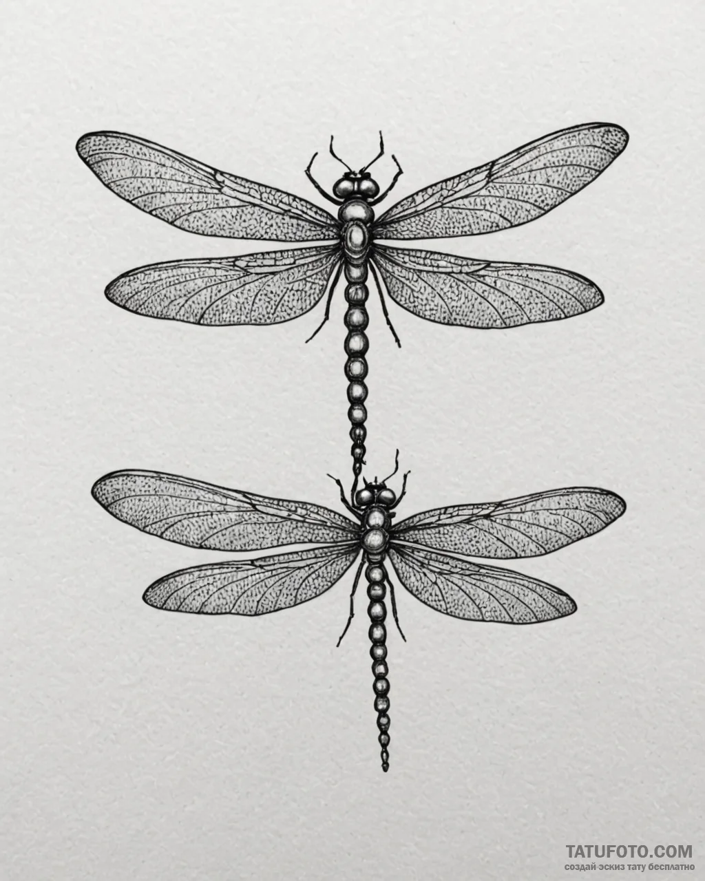 Tattoo design a delicate dragonfly, with intr... - эскиз тату (№1752888774_0, 19.07.2025 01:32) — Tatufoto.com