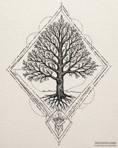 Tattoo design a sprawling skill tree diagram... - эскиз тату (№1752889604_0, 19.07.2025 01:46) — Tatufoto.com
