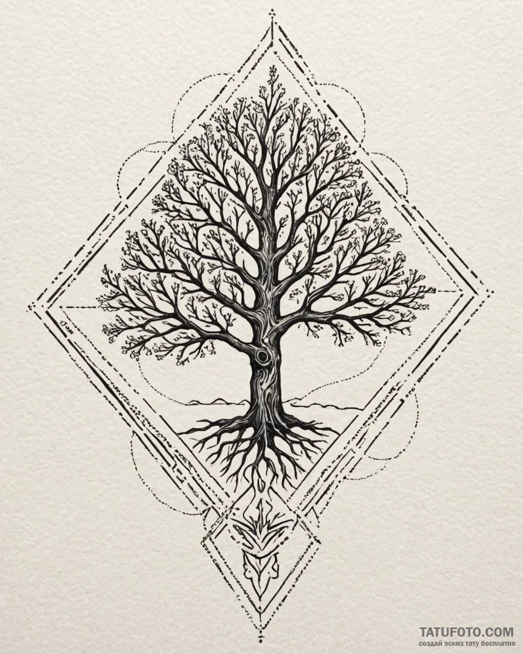Tattoo design a sprawling skill tree diagram... - эскиз тату (№1752889604_0, 19.07.2025 01:46) — Tatufoto.com