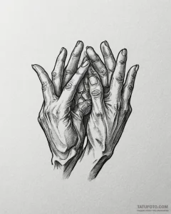 Tattoo sketch a pair of powerful, working han... - эскиз тату (№1752889854_0, 19.07.2025 01:50) — Tatufoto.com