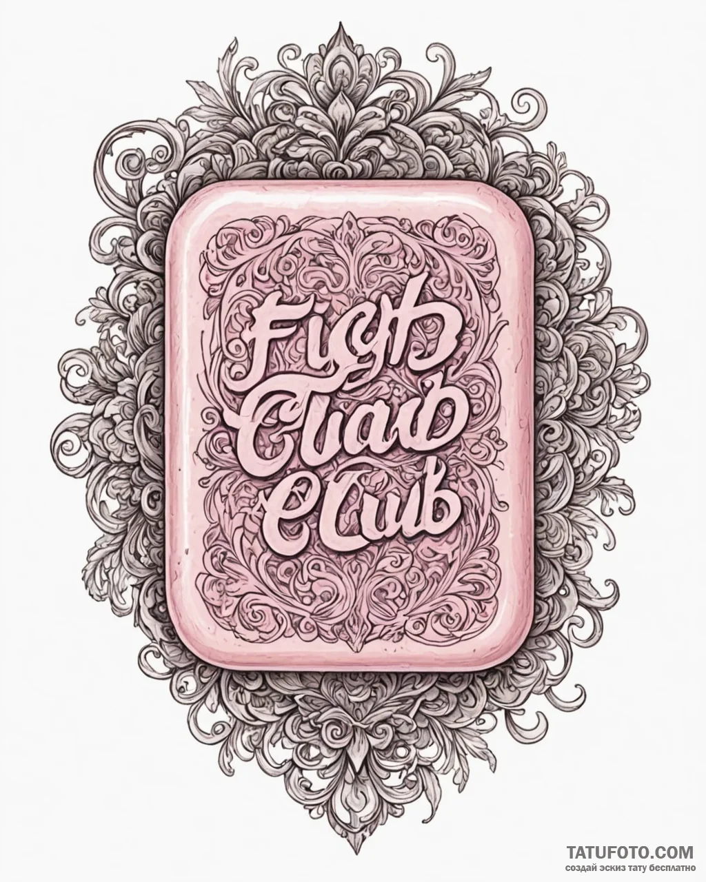A minimalist tattoo of a bar of pink soap fro… — эскиз тату (№1752890104_0, 19.07.2025 01:55) — Tatufoto.com