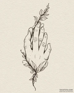 Tattoo design a delicate vine wrapping around... - эскиз тату (№1752891016_0, 19.07.2025 02:10) — Tatufoto.com