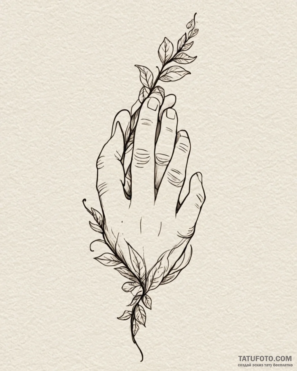 Tattoo design a delicate vine wrapping around… — эскиз тату (№1752891016_0, 19.07.2025 02:10) — Tatufoto.com
