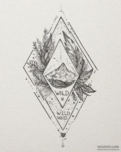 Tattoo design a word like "wild" or "free" wi... - эскиз тату (№1752892093_0, 19.07.2025 02:28) — Tatufoto.com