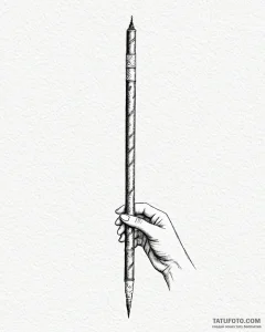 A linework tattoo of her long cigarette holde... - эскиз тату (№1752892839_0, 19.07.2025 02:40) — Tatufoto.com