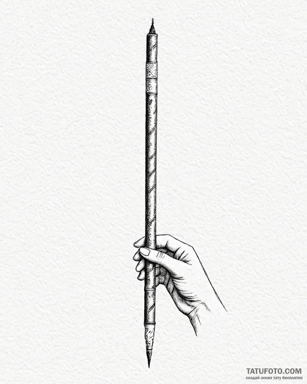 A linework tattoo of her long cigarette holde… — эскиз тату (№1752892839_0, 19.07.2025 02:40) — Tatufoto.com
