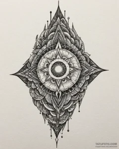 Tattoo design an abstract representation of a... - эскиз тату (№1752893006_0, 19.07.2025 02:43) — Tatufoto.com